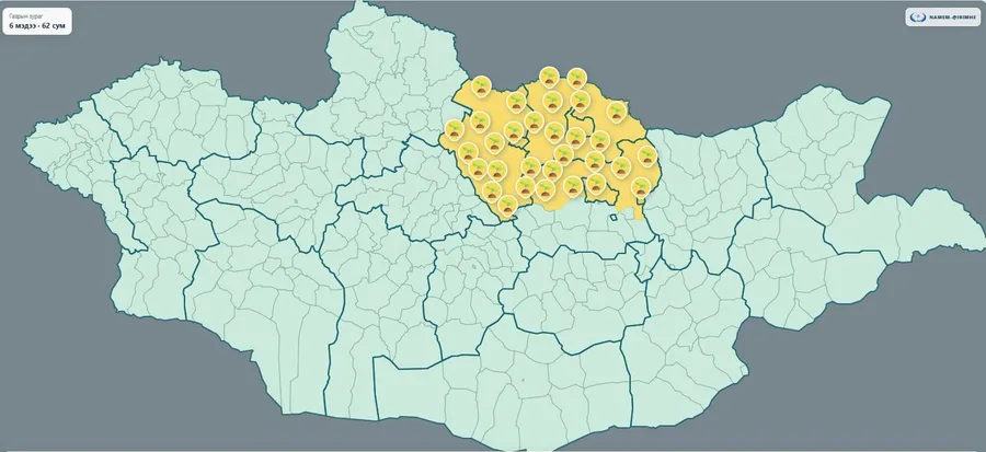 Өнөө шөнө газар тариалангийн бүс нутгаар хөрсөн дээр цочир хүйтрэлт үргэлжилнэ